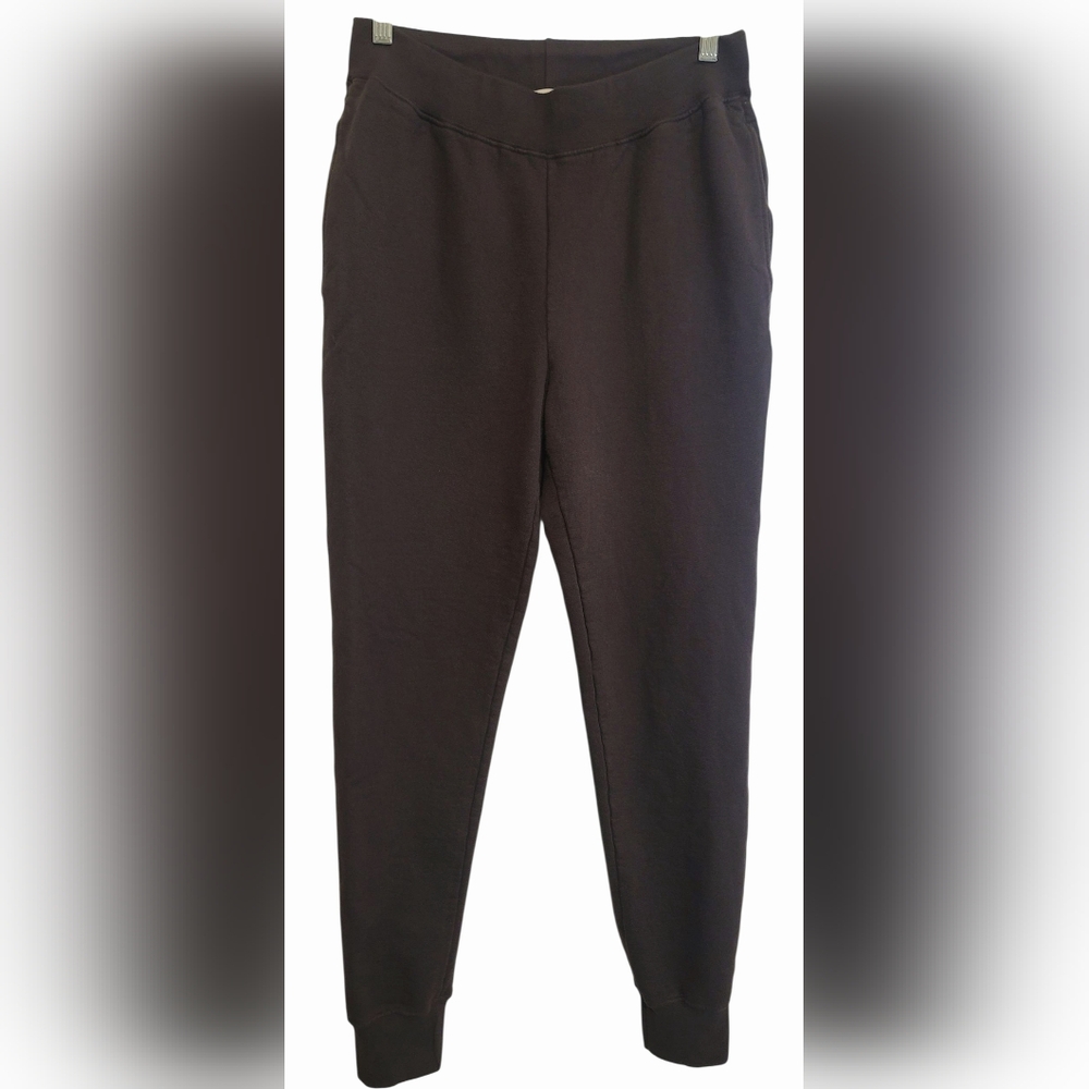 Good American Good Waist Cotton Terry High-Rise Joggers Brown Color Size Medium